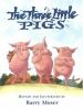 Book cover for "The three little pigs".