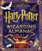 Book cover for "The Harry Potter wizarding almanac".