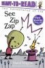 Book cover for "See Zip zap".