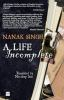 Book cover for "A life incomplete"