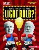 Book cover for "Who invented the light bulb?".