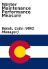 Book cover for "Winter maintenance performance measure".